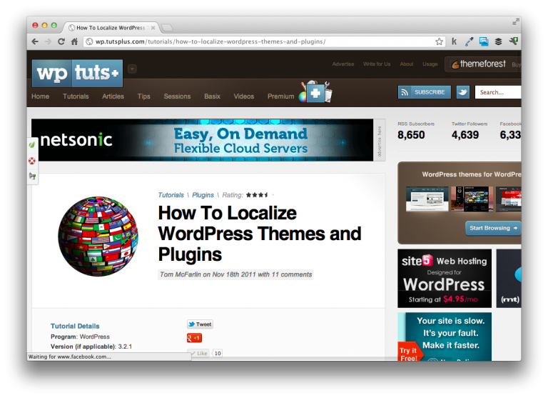 Localize WordPress Themes and Plugins