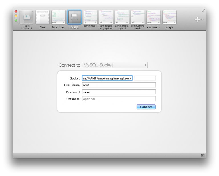 Coda 2 and MAMP MySQL Socket