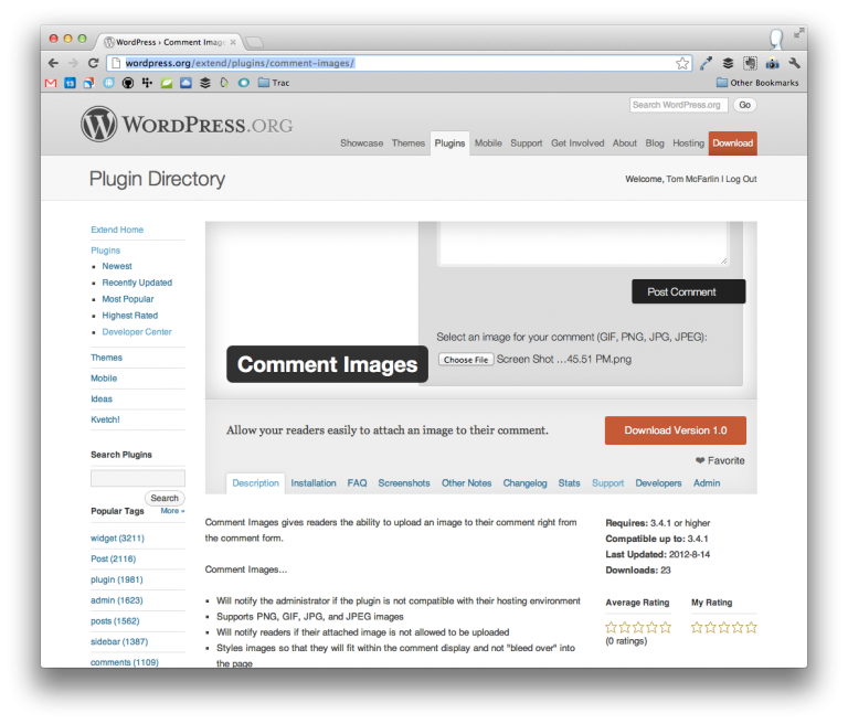 Comment Images For WordPress