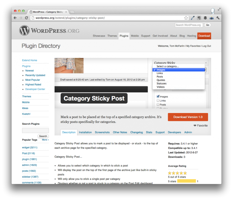 category-sticky-post-for-wordpress-tom-mcfarlin