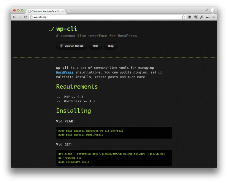 WordPress Command Line