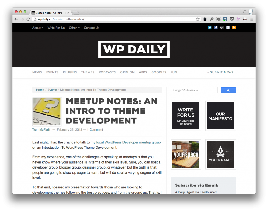 Introduction To WordPress Theme Development