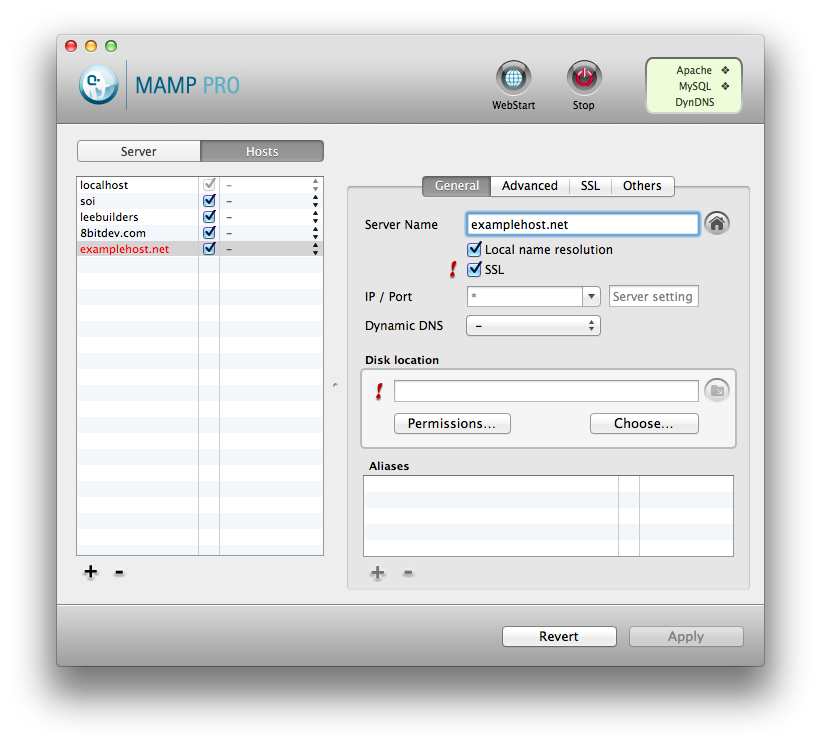 Enable SSL in MAMP