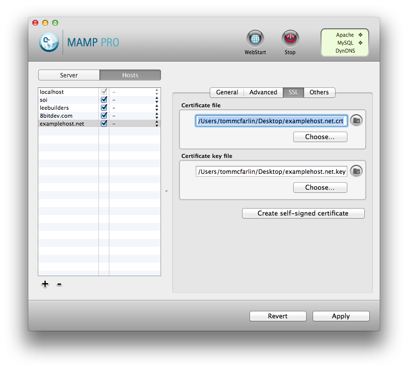 Save MAMP SSL Certificate