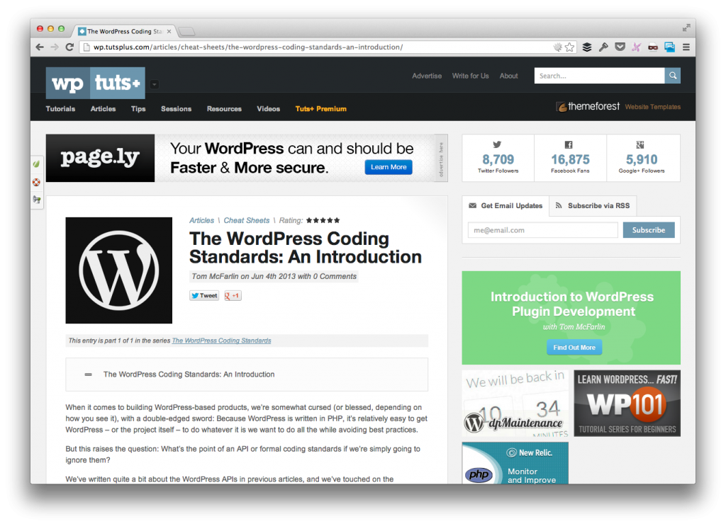 WordPress PHP Coding Standards