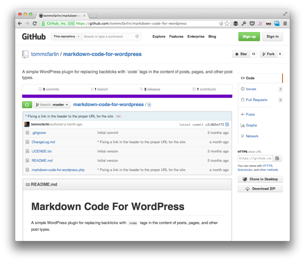 Markdown Code For WordPress