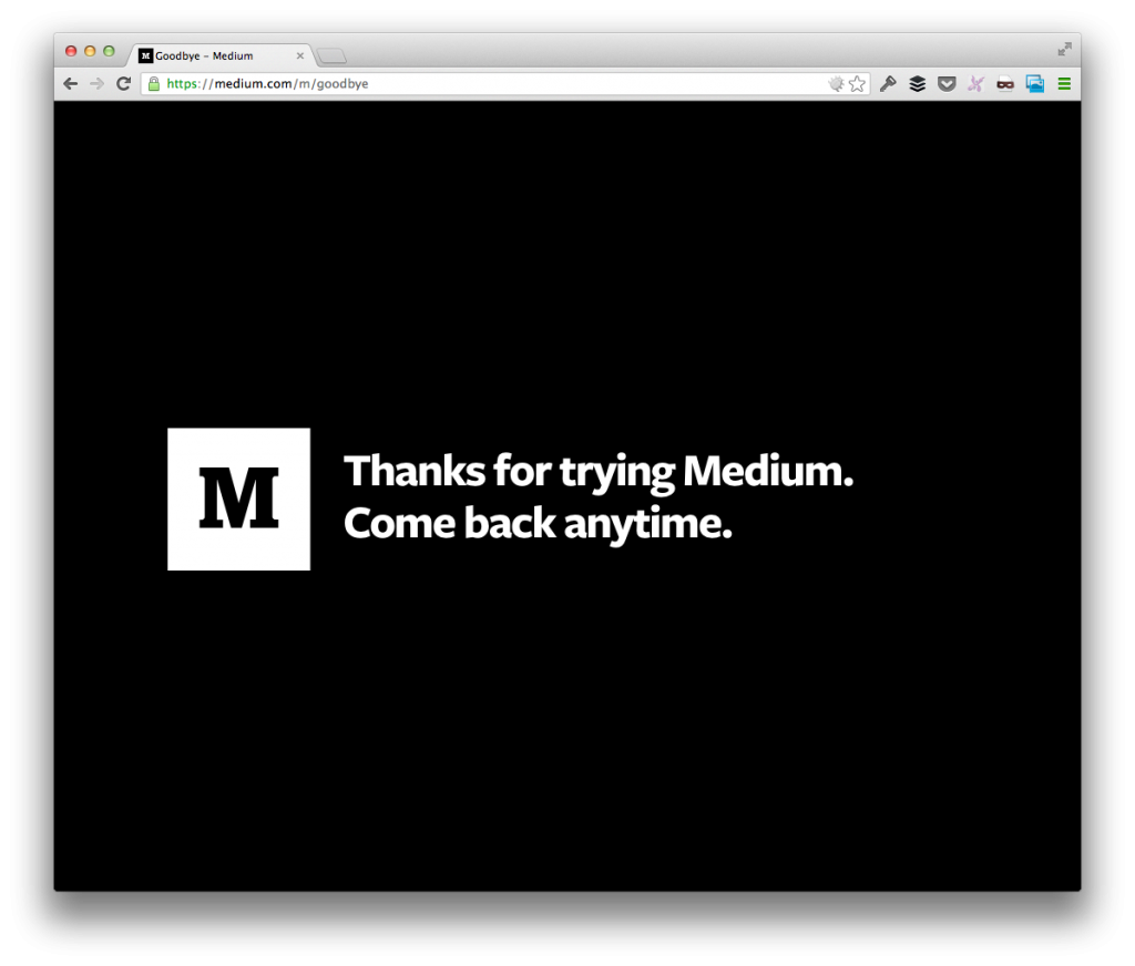 Goodbye Medium