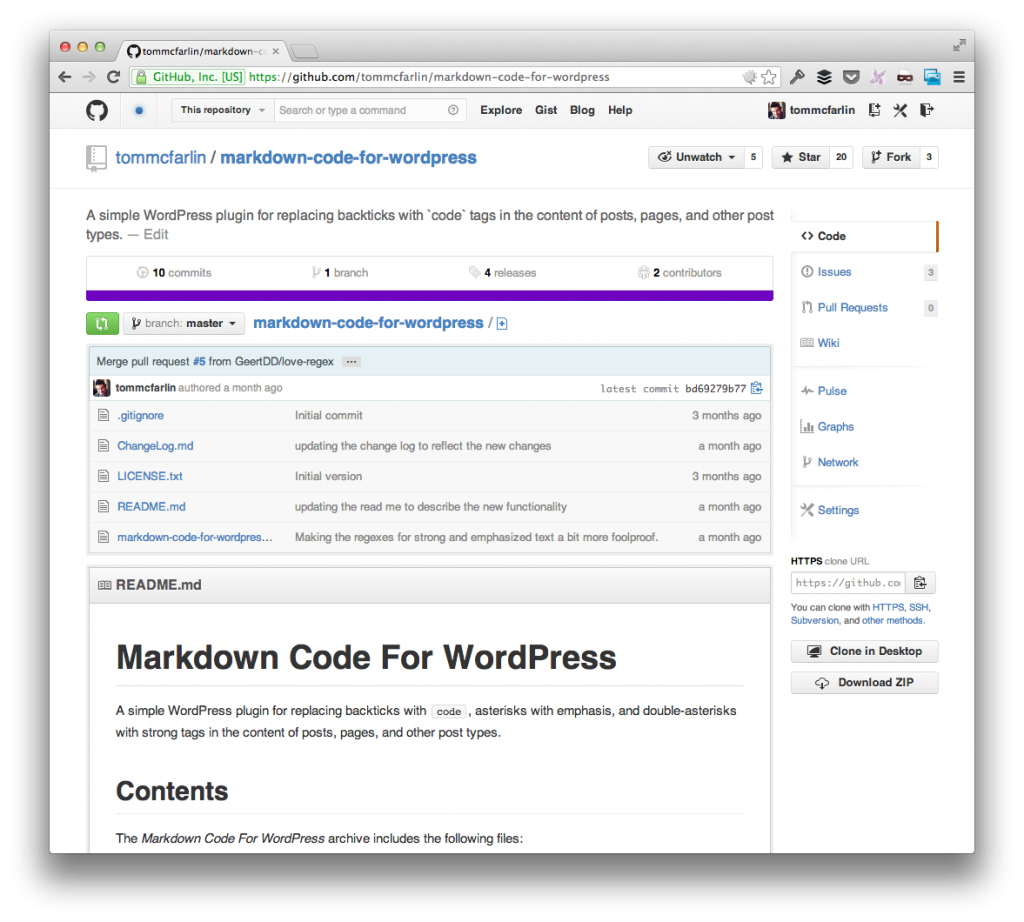 Markdown Code For WordPress