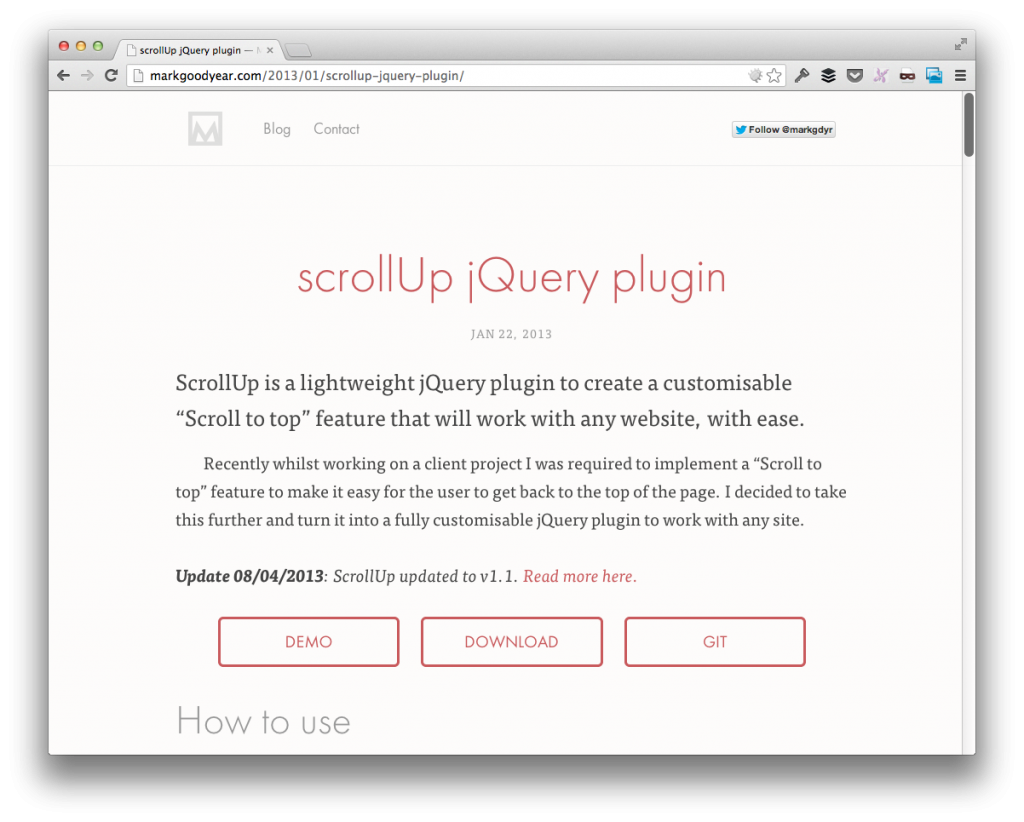 scrollUp jQuery Plugin