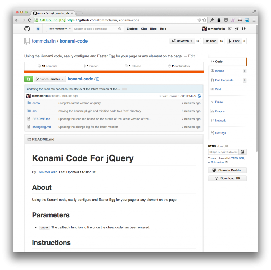 jQuery Konami Code 1.2.0