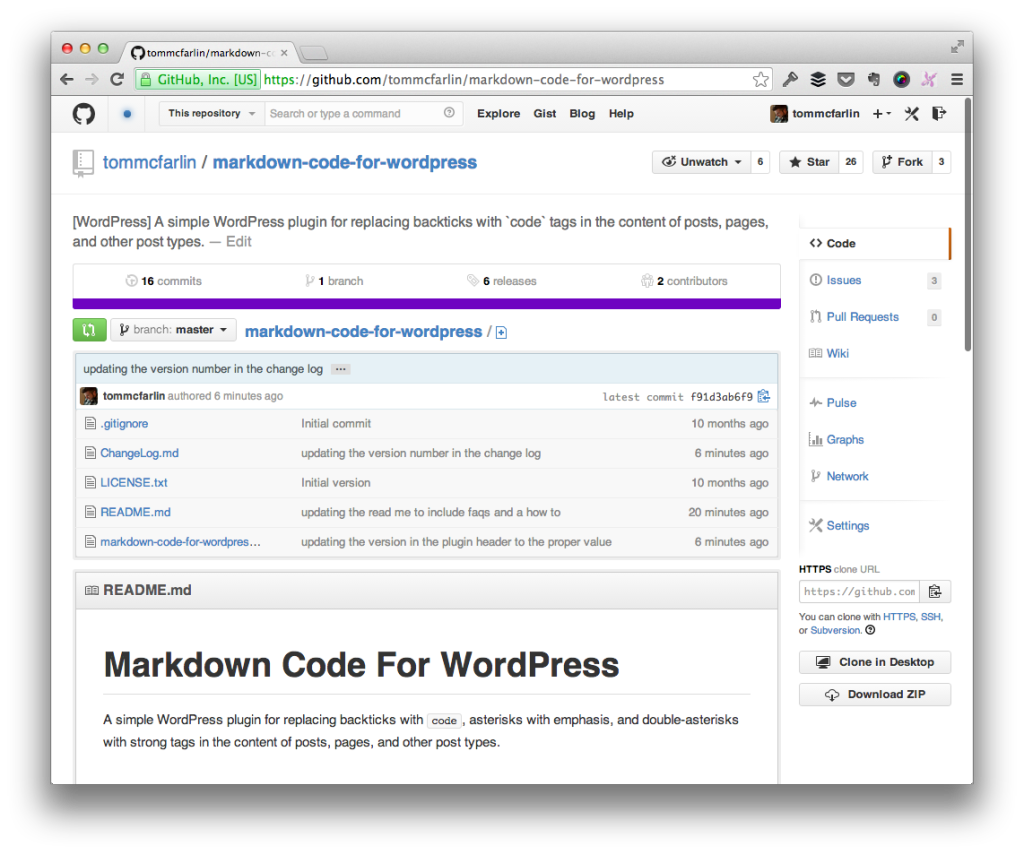 Markdown Code For WordPress 0.5.1