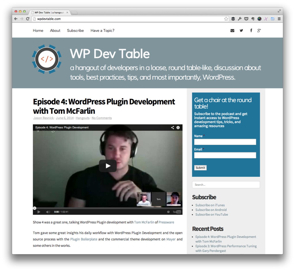 WP Dev Table