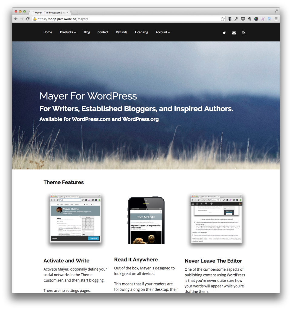 Mayer For WordPress