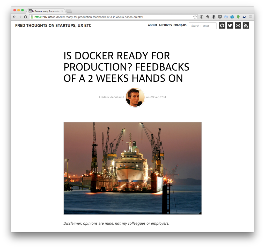 Is Docker Ready For Production?