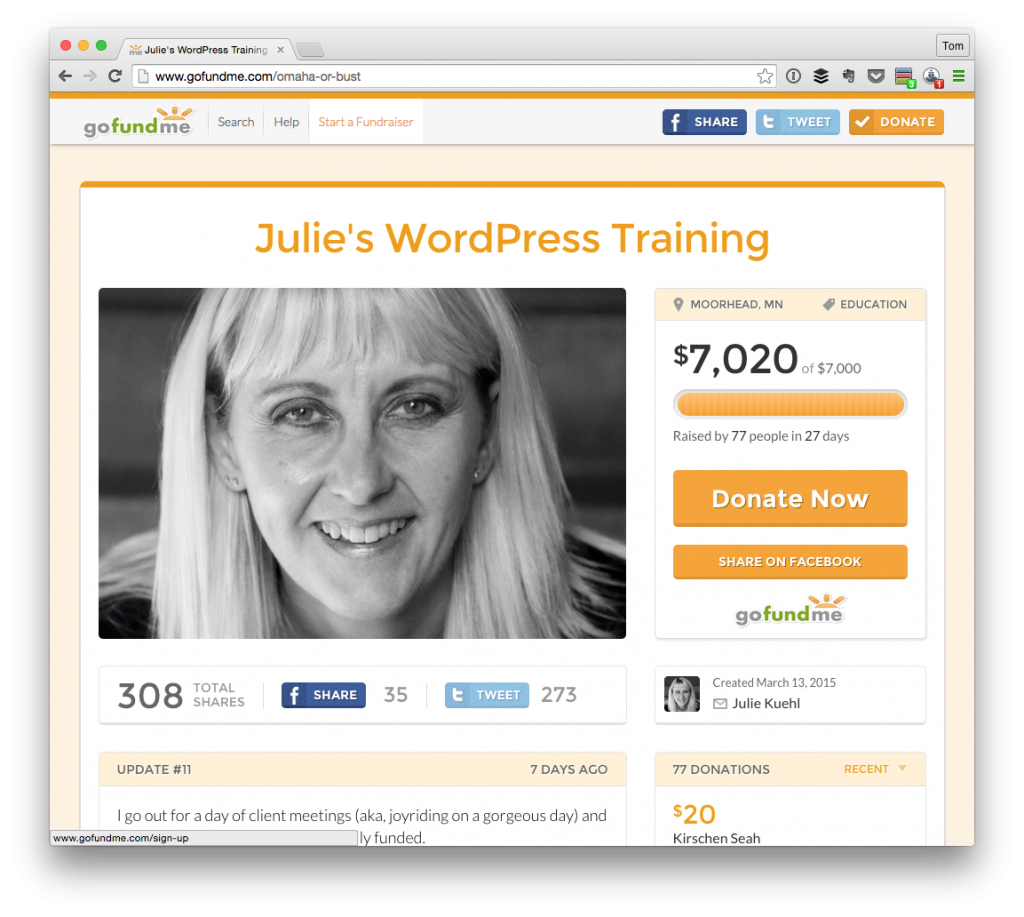 Julie's WordPress Training