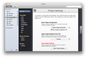 configure brackets with codekit