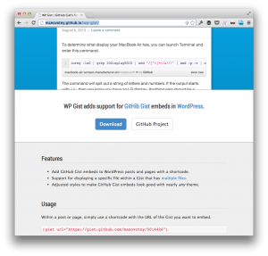 WP Gist For GitHub Gist in WordPress | Tom McFarlin