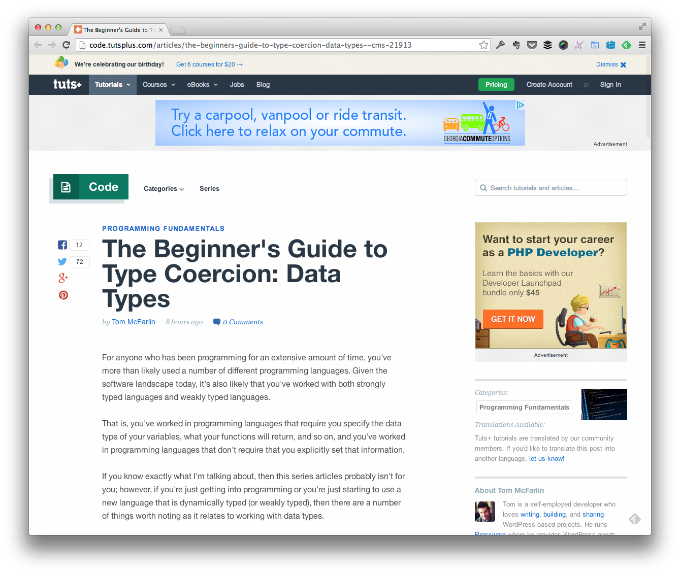 The Beginner’s Guide to Type Coercion Tom McFarlin