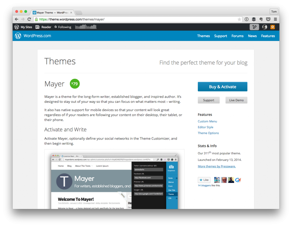 Mayer For WordPress