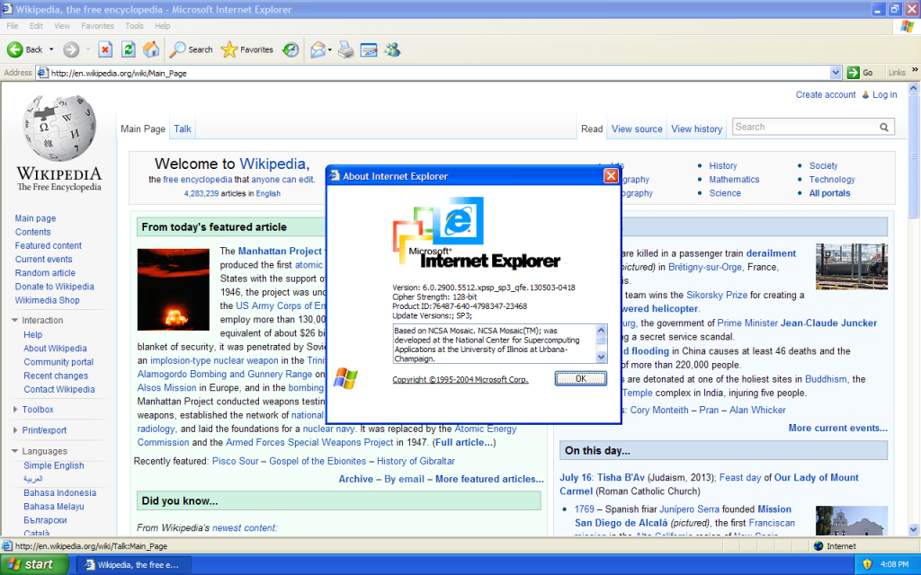 Internet Explorer 6