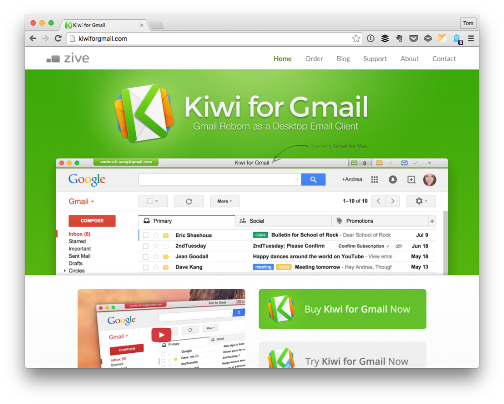 kiwi for gmail back button on mouse