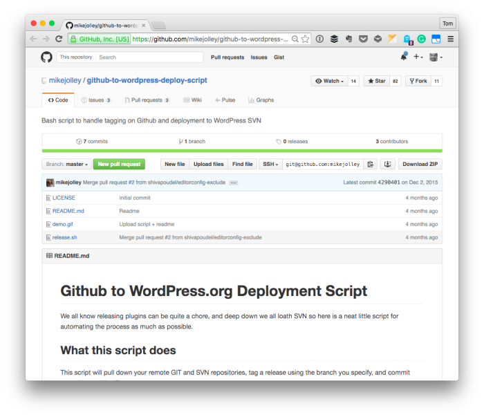 From GitHub to WordPress