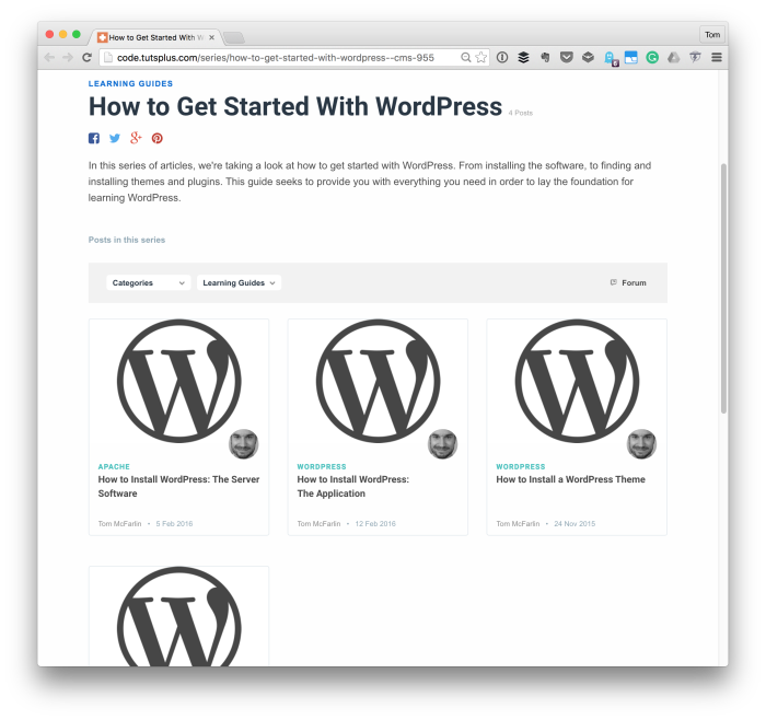 Learning WordPress