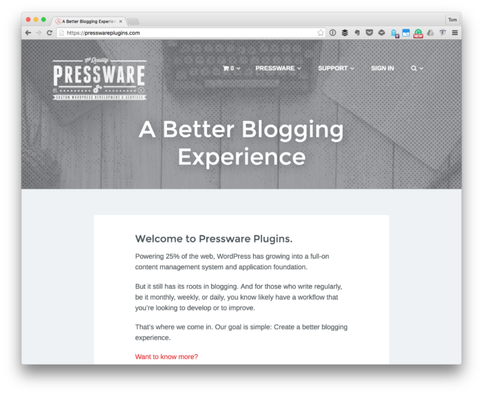 2017 Plans: Pressware Plugins