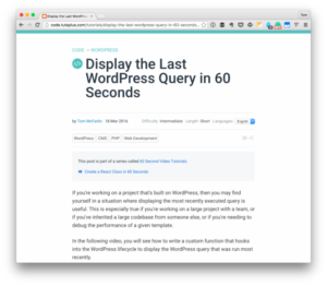 Displaying The Most Recent WordPress Query | Tom McFarlin