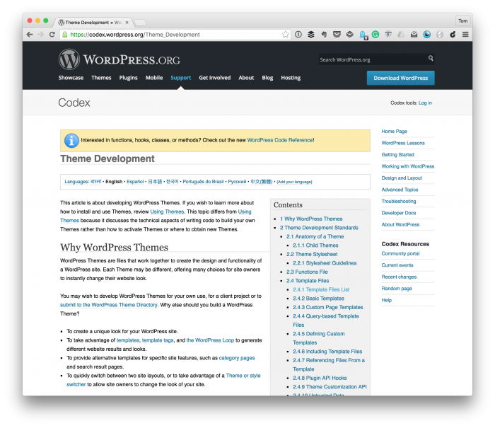 The First Release of a WordPress Theme