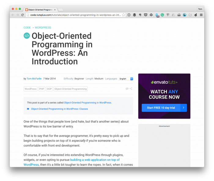 Object-Oriented Programming in WordPress