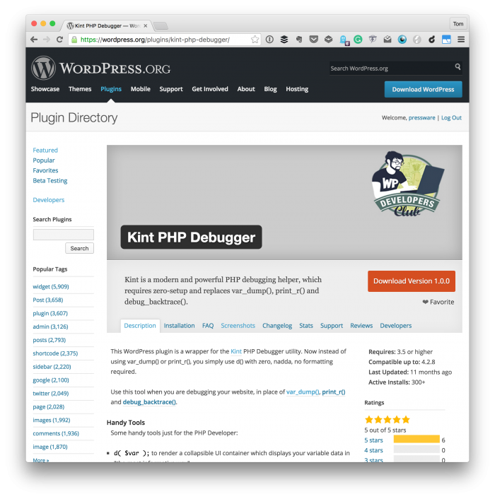 Debug WordPress with Kint