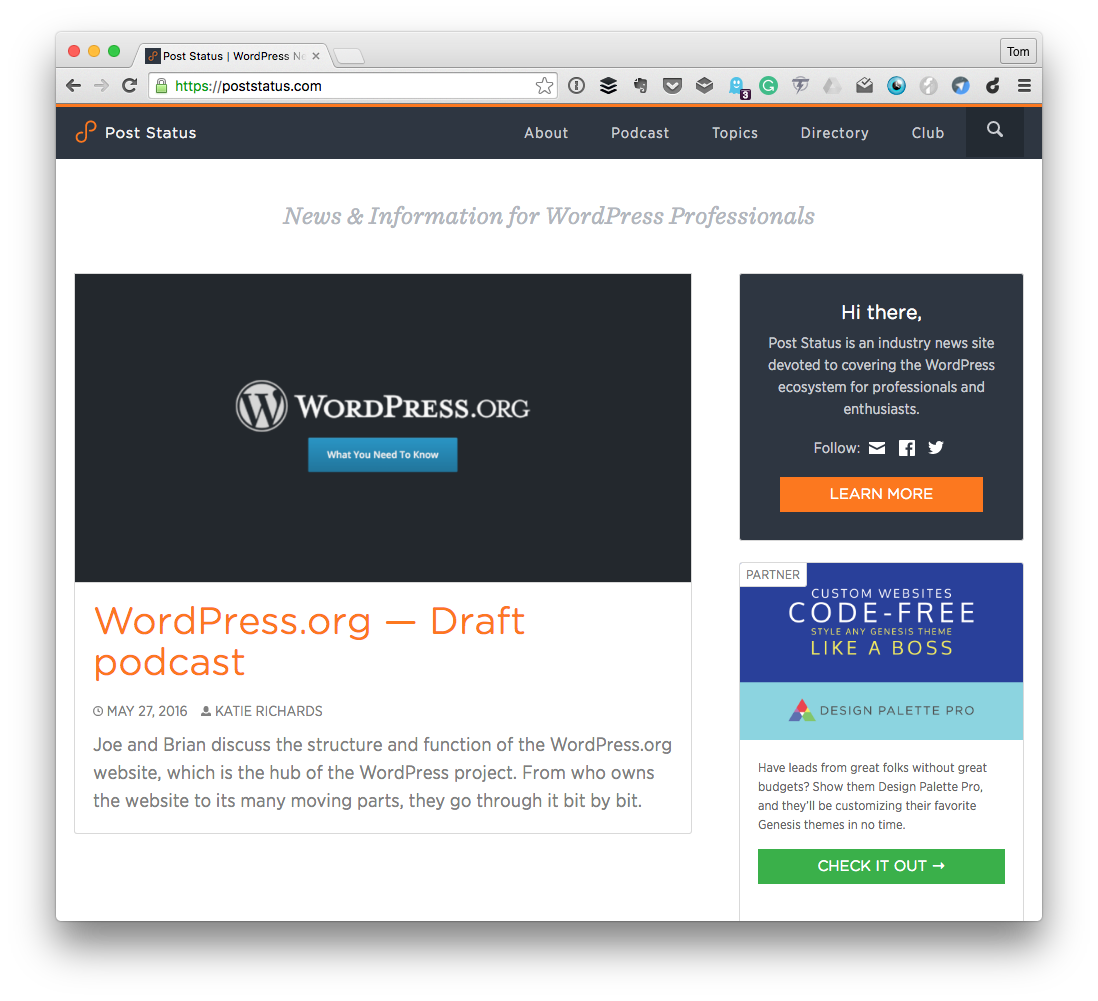 Post Status: A WordPress Employee Benefit