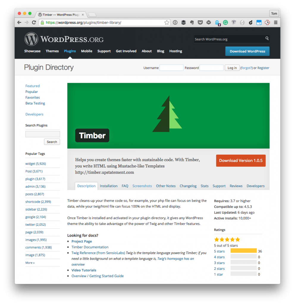 Timber for Templates in WordPress