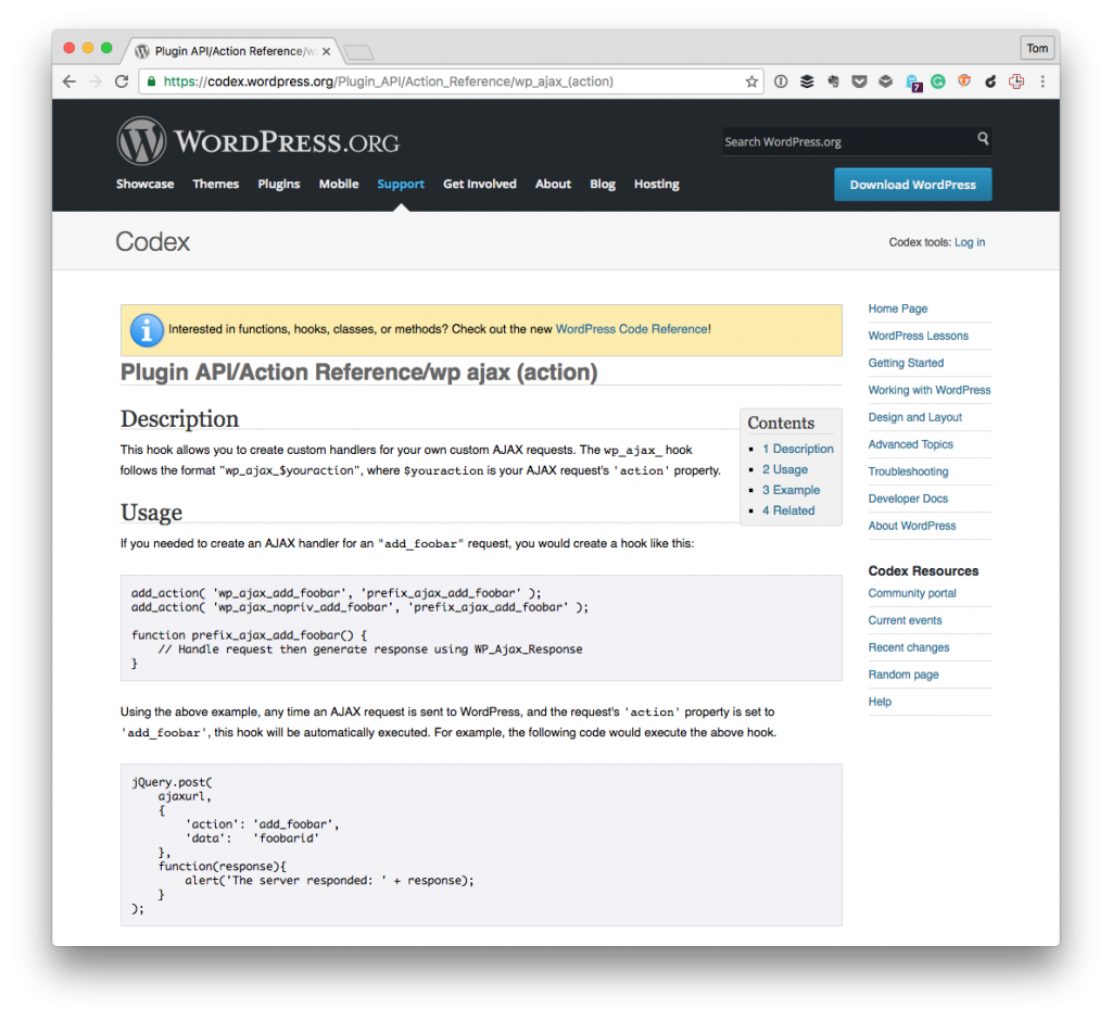 Ajax in WordPress