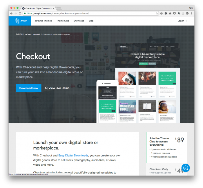 WordPress Payments: The Checkout Theme