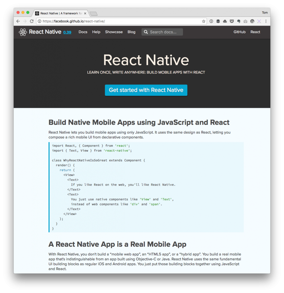 Plans for 2017: React Native