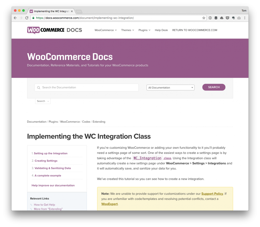 WooCommerce Integrations Example