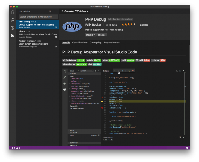 Xdebug and Visual Studio Code: The IDE