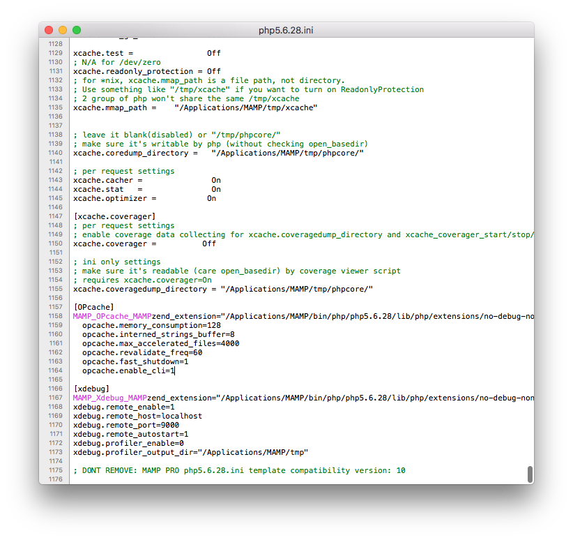 mamp edit php ini