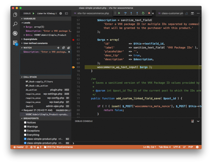 Visual Studio Code Debugger: Step In