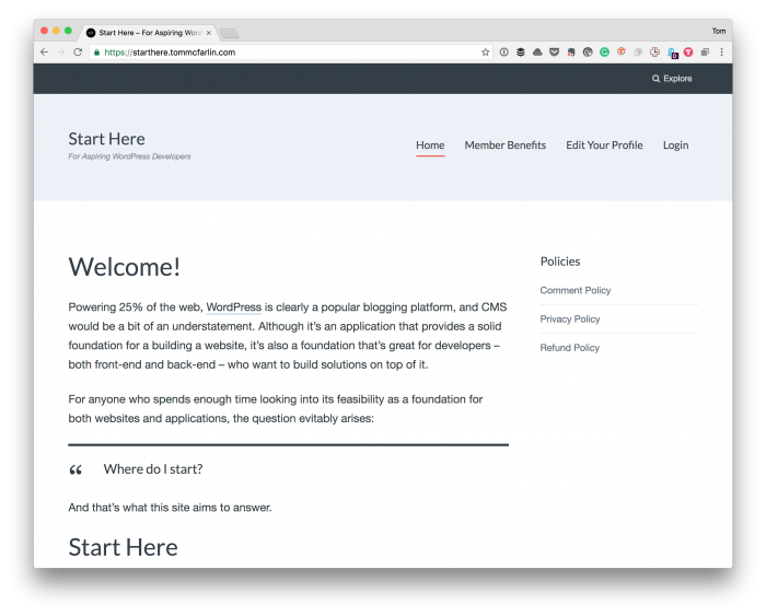 Start Here with WordPress