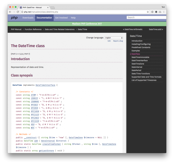 Difference in Dates Using PHP: The PHP Manual