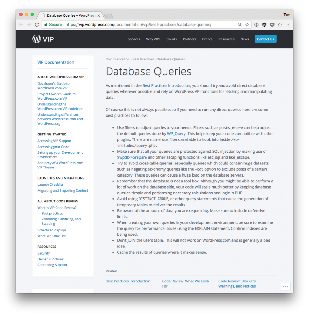 Direct Database Queries for WP VIP