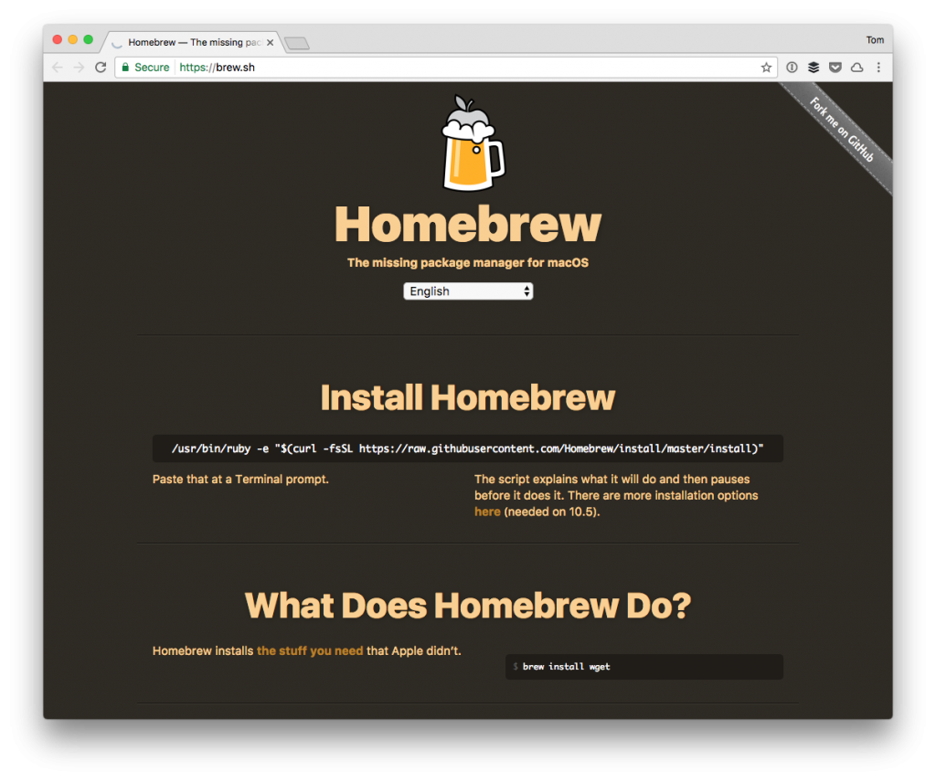 Homebrew, Node, and Gulp: The Homebrew Homepage