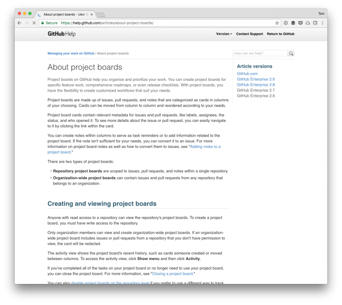 WordPress Project Milestones with GitHub Projects