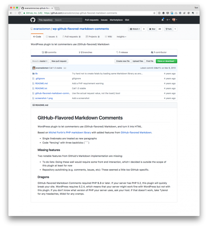 WordPress Plugins I Use: GitHub-Flavored Markdown Comments