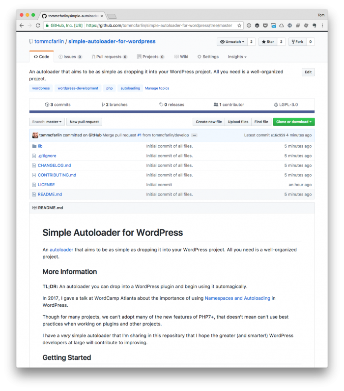 Simple Autoloader for WordPress