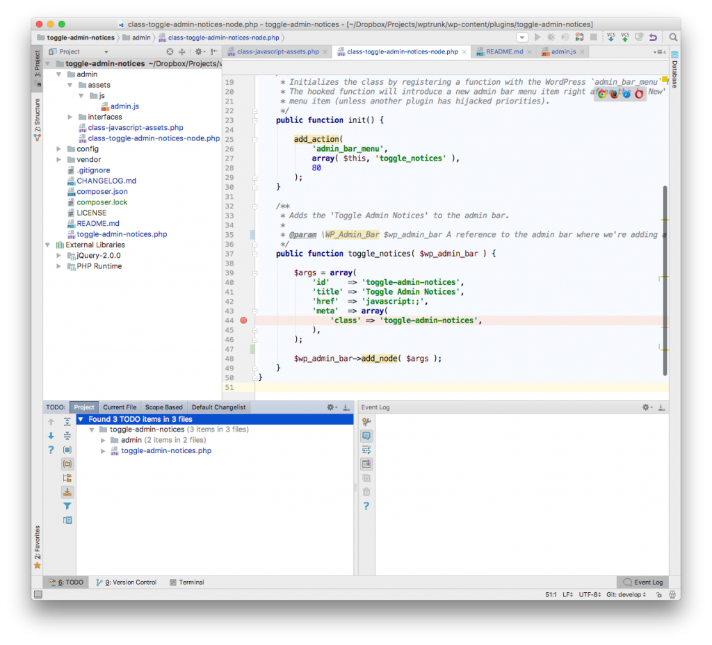 phpstorm wordpress