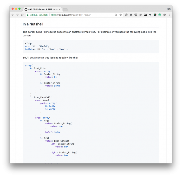 Libraries for WordPress Plugins: PHP-Parser